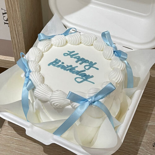 緞帶系列蛋糕 - 藍色