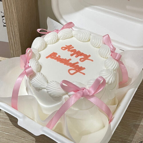 緞帶系列蛋糕 - 粉色